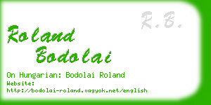 roland bodolai business card